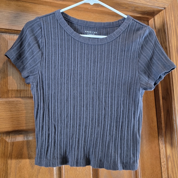 American Eagle Outfitters Tops - American Eagle, Women's, size Large, Cropped Top, Black, Perfect Shape